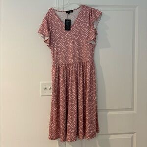 Cismark Large Dress Pink With Polka dots